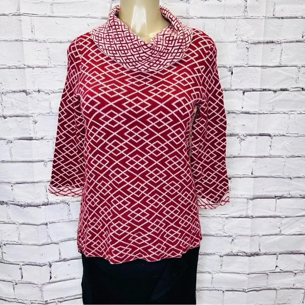 Anthropologie Cowled Galena Moth Multicolor Sweater